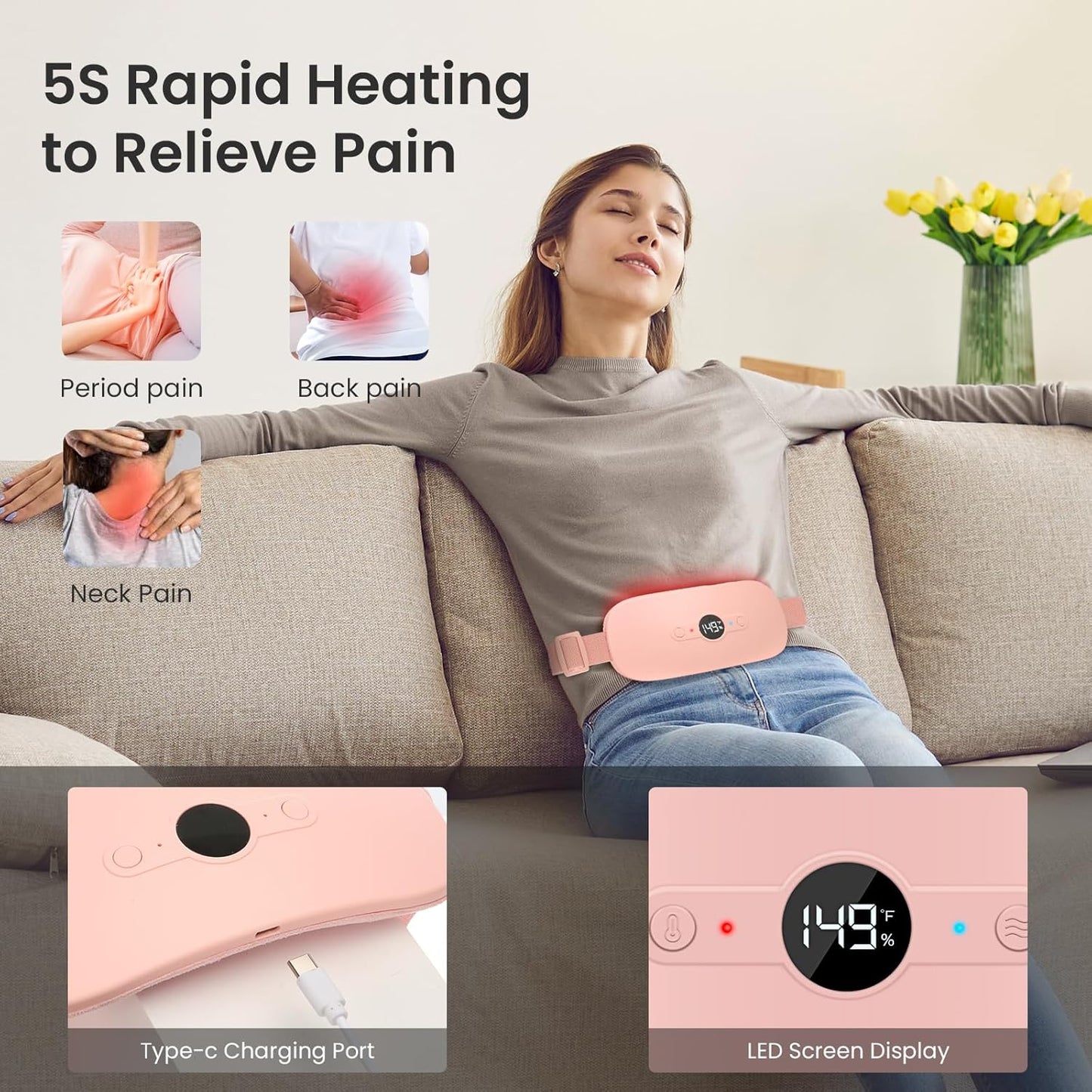 PeriodPal Cramps Relief Heat Belt